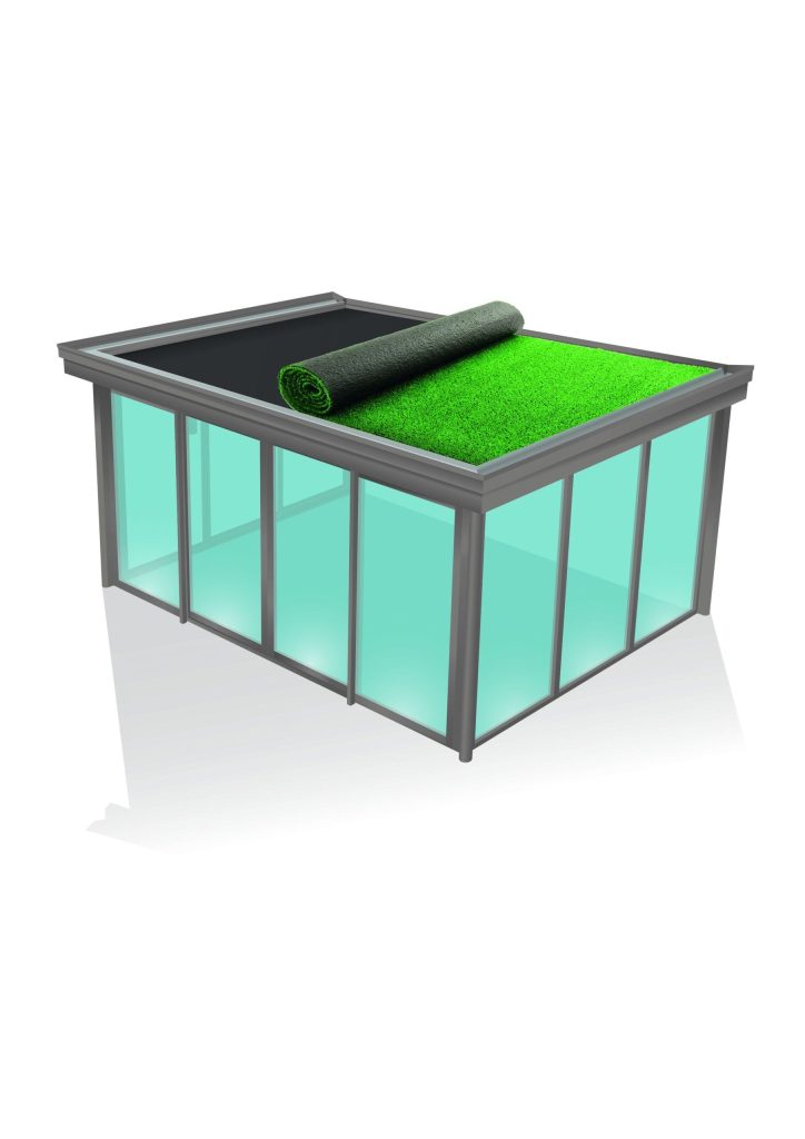 Veranda DRØM med faste isolerte plater i taket og integrert overlys vindu 8